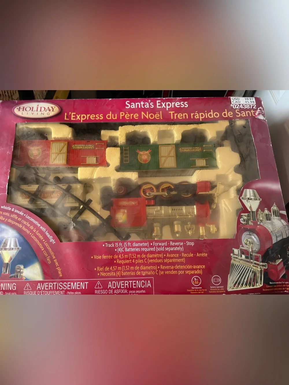 Santa's Express Kids Train Set - Red & Green